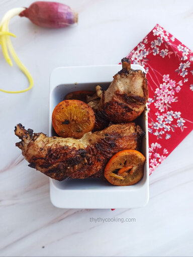 ORANGE-LEMON ROASTED CHICKEN WITH OREGANO AND PAPRIKA
